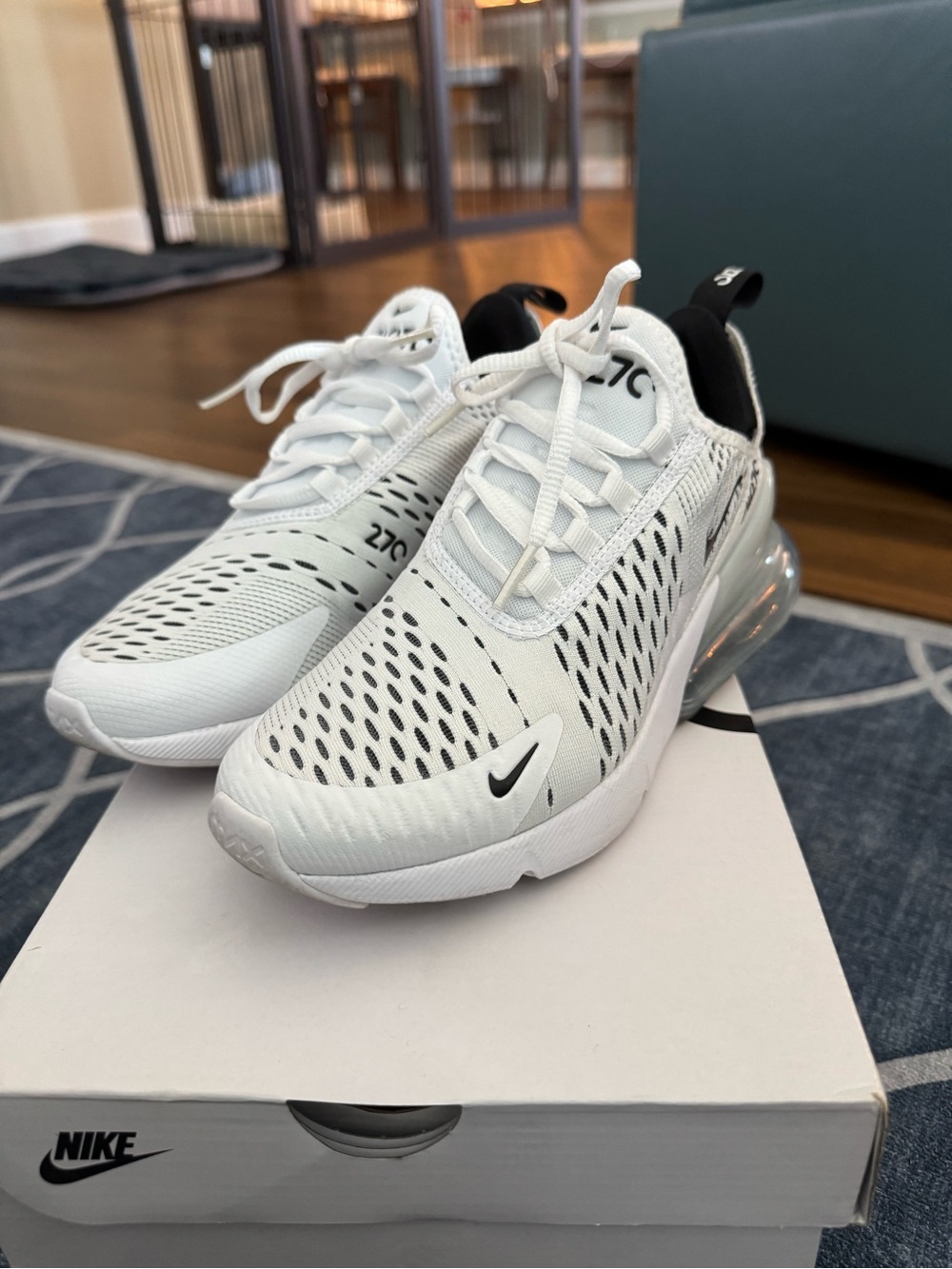 Nike Air Max 270 White with Black Accents